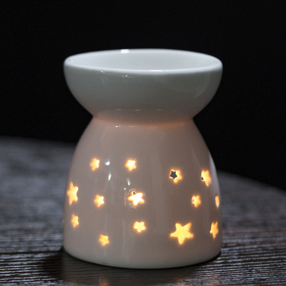 2022 Household Practical Ceramic White Oil Burner Melt Wax Warmer Diffuser Candle Room Decor Holder Valentine&#39;S Day Christmas