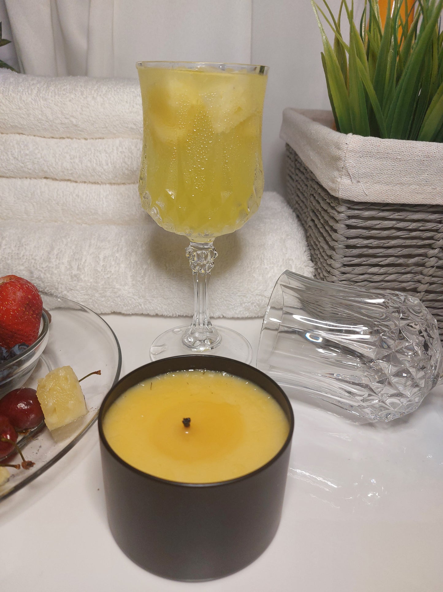 Wine glass candles