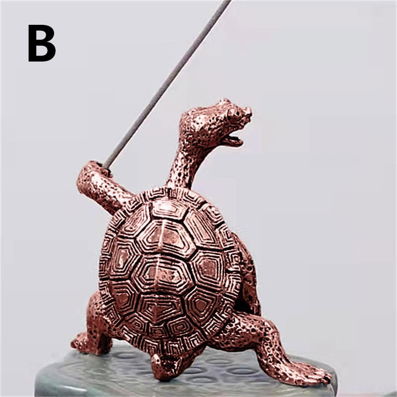 Mini Metal Turtle Shape Incense Stick Meditation Buddha Sandalwood Stick Holder Funny Animal Incense Holders Home Decor