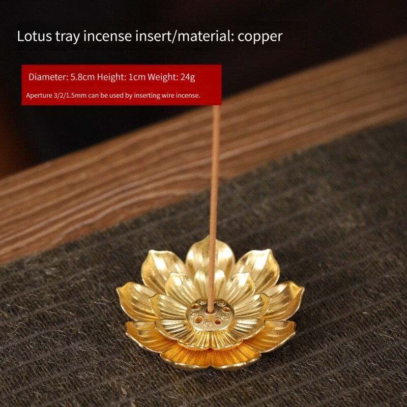 Zinc Alloy Buddhism Lotus Backflow Incense Burner Stick Incense Holder Home Decoration Coil Censer Bronze Air Vaporizer Supplies