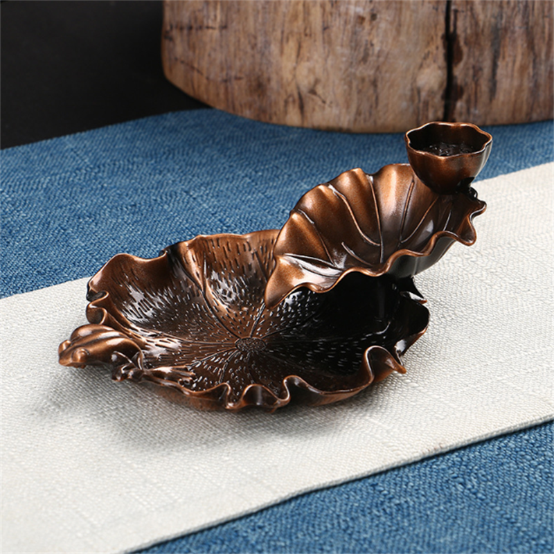 Leaf Tower Incense Ceramic Burner Fragrance Holder Backflow Censer Creative Aromatherapy Smoke Reflux Incense Stick Incense