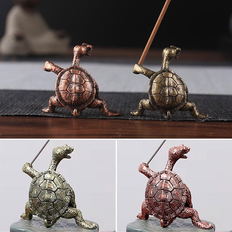 Mini Metal Turtle Shape Incense Stick Meditation Buddha Sandalwood Stick Holder Funny Animal Incense Holders Home Decor