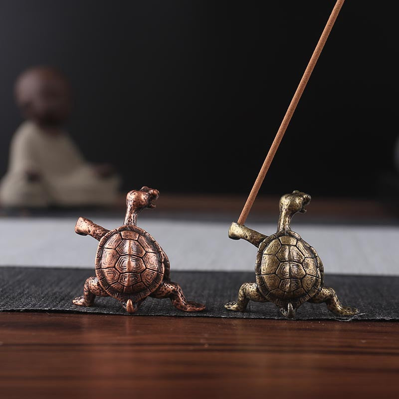 Mini Metal Turtle Shape Incense Stick Meditation Buddha Sandalwood Stick Holder Funny Animal Incense Holders Home Decor