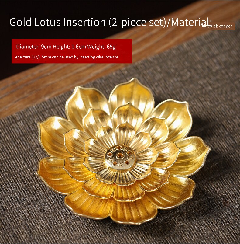 Zinc Alloy Buddhism Lotus Backflow Incense Burner Stick Incense Holder Home Decoration Coil Censer Bronze Air Vaporizer Supplies