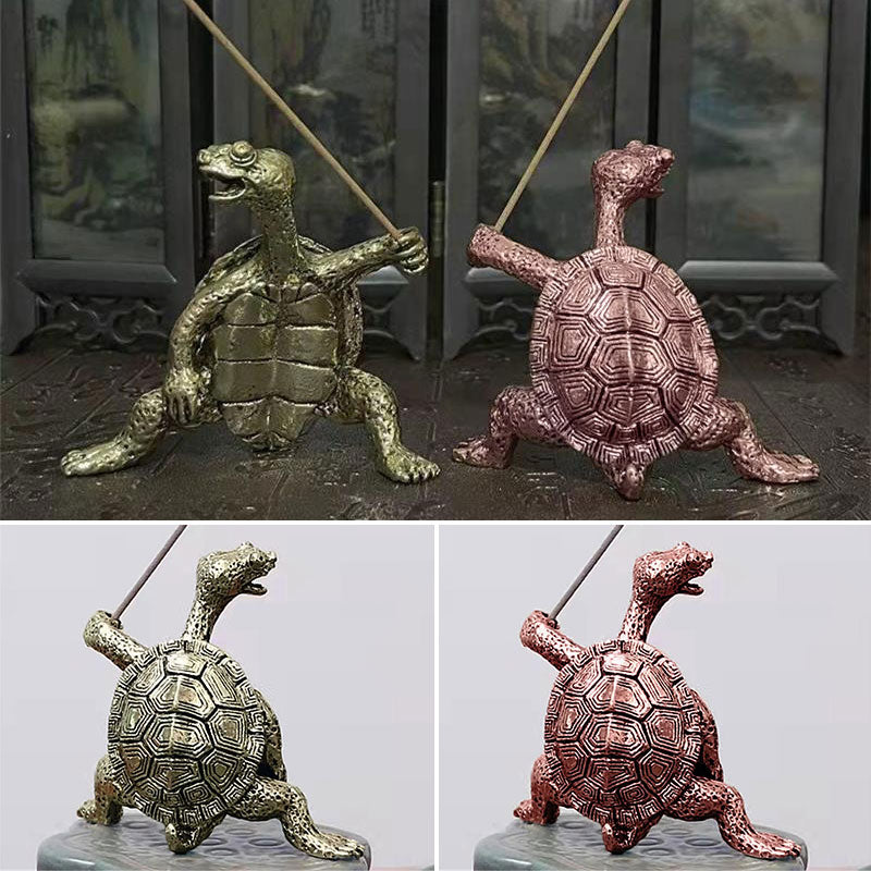 Mini Metal Turtle Shape Incense Stick Meditation Buddha Sandalwood Stick Holder Funny Animal Incense Holders Home Decor