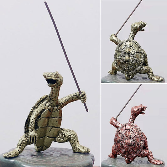 Mini Metal Turtle Shape Incense Stick Meditation Buddha Sandalwood Stick Holder Funny Animal Incense Holders Home Decor